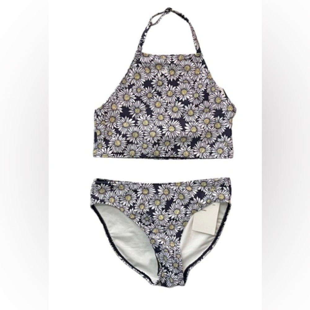 Melrose and Market Girls Navy Daisy Print Two-Piece Bikini